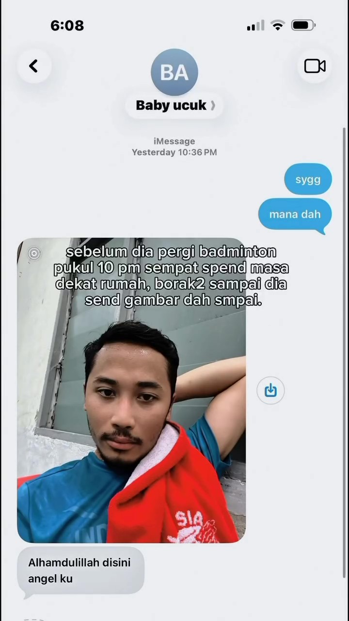 Sempat Scan Bayi Jam 1.06 Petang, Suami Rebah Saat Main Badminton Malam Hari