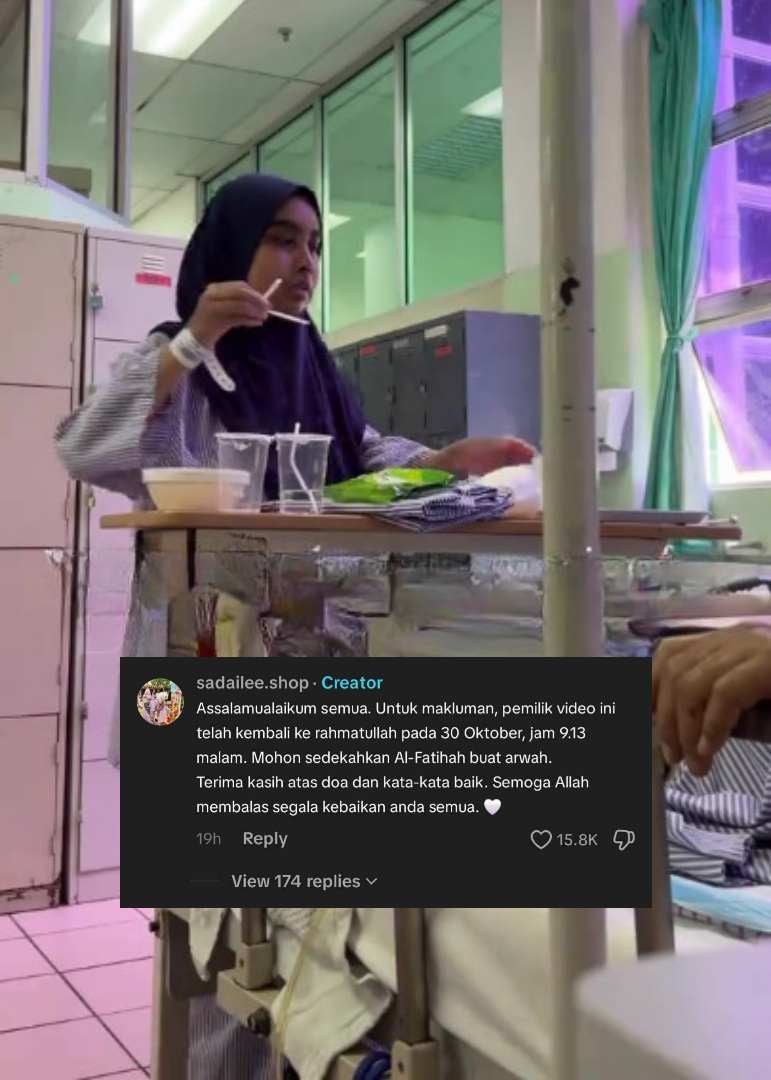 Kongsi Video Tolong Jaga Makcik Katil Sebelah, Wanita Hidap SLE Dijemput Ilahi