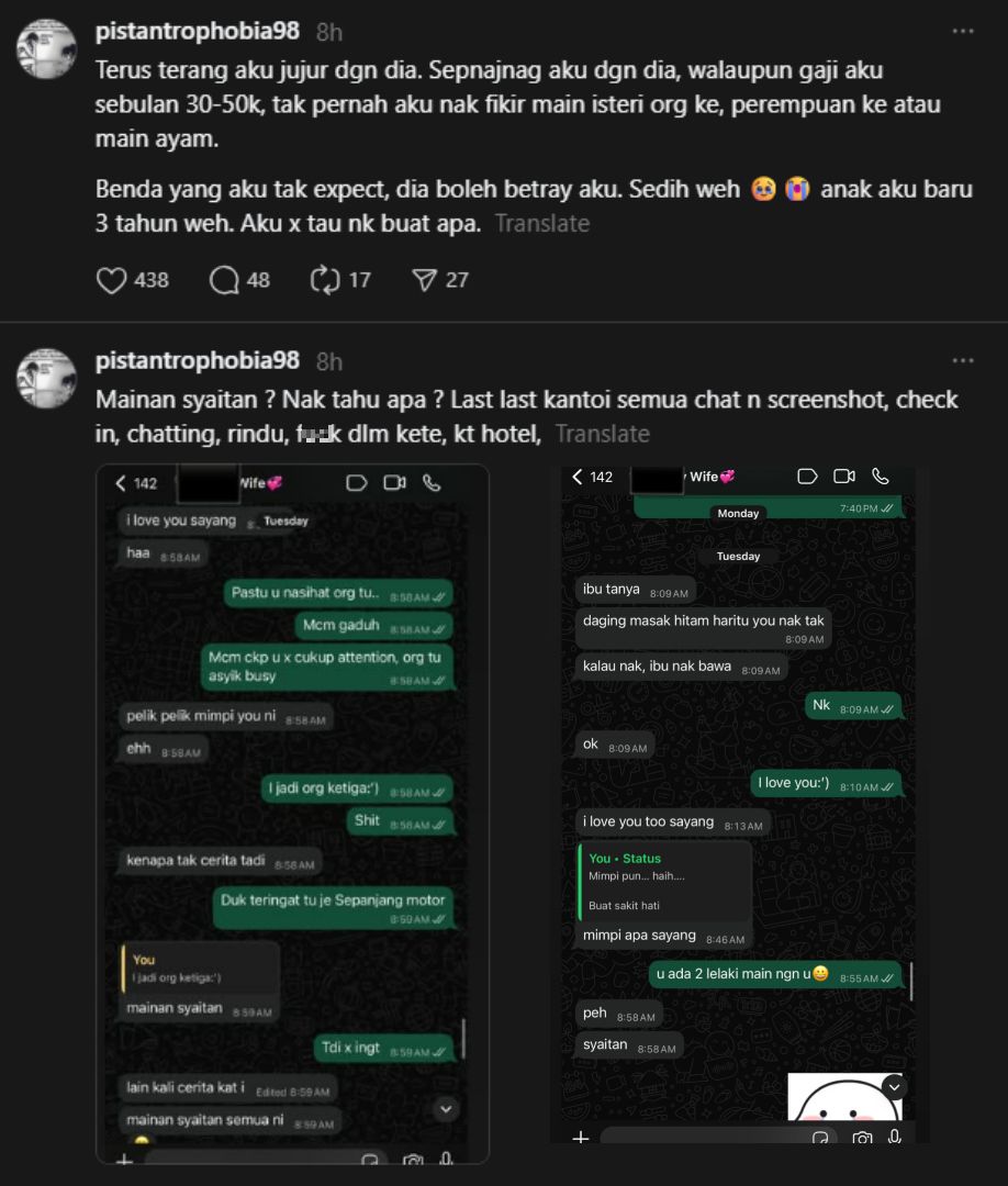 Suami Bergaji RM50K, Isteri Cabut Kabel Dashcam & Pergi Airbnb Dengan Laki Orang