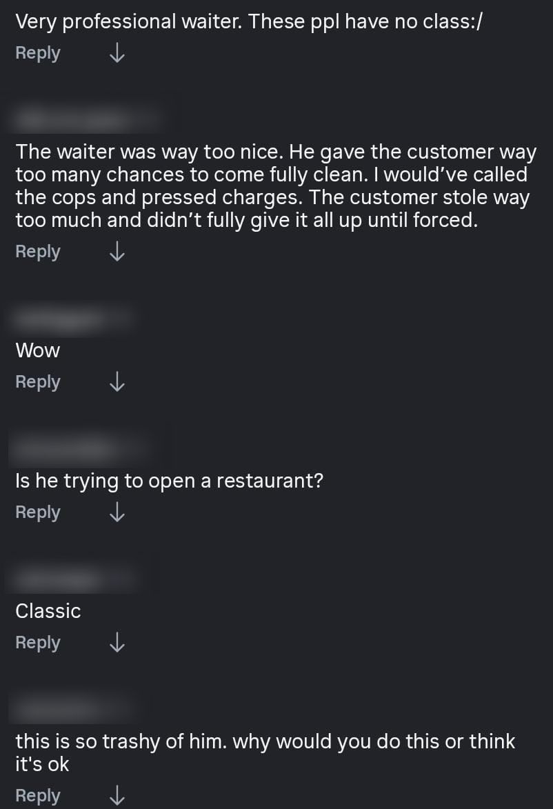 Pelanggan Kantoi Curi Tapau Makanan Hotspot, Udang, Daging & Tiram Padat 1 Beg