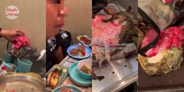 Pelanggan Kantoi Curi Tapau Makanan Hotspot, Udang, Daging & Tiram Padat 1 Beg