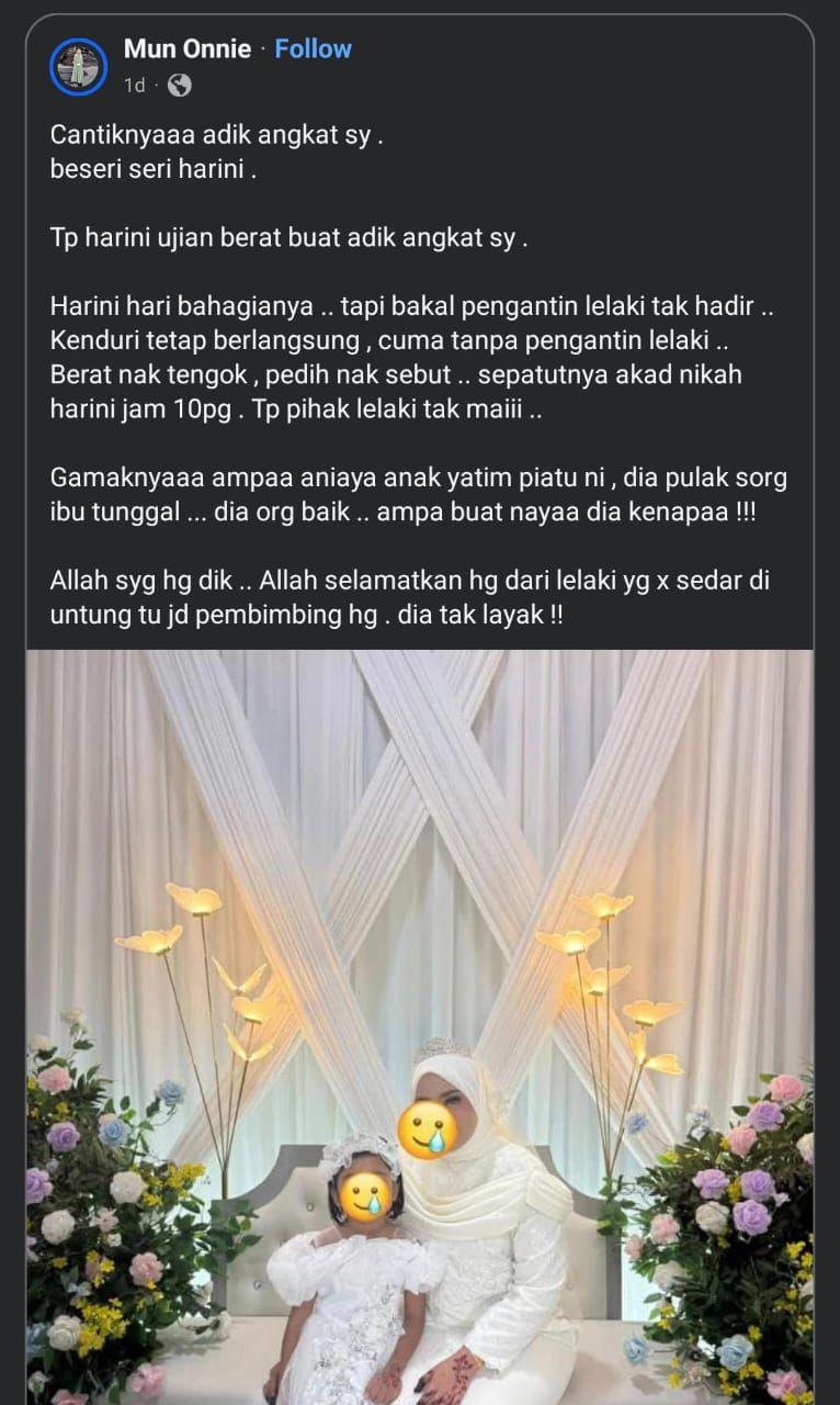 Kenduri Kahwin Besar Bertukar Hiba, Pengantin Lelaki Tidak Muncul Di Akad Nikah