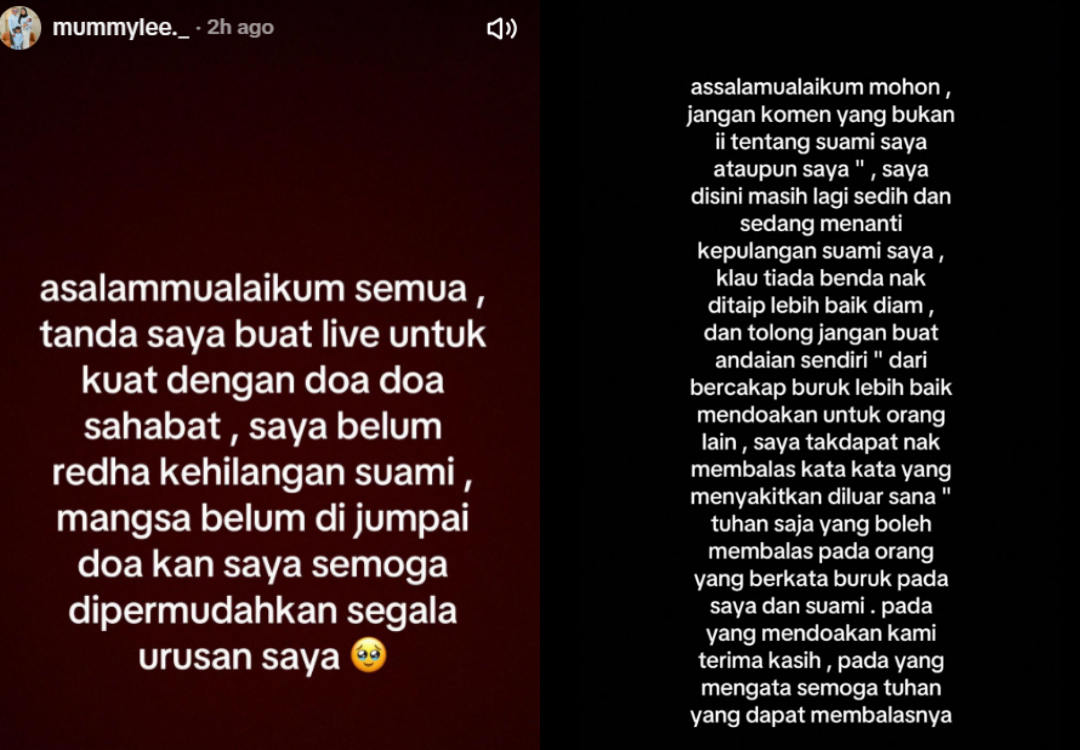 “Hidup Sebantal Sebumbung Pun Saya Tak Tahu Apa Yang Dia Rasa” – Isteri