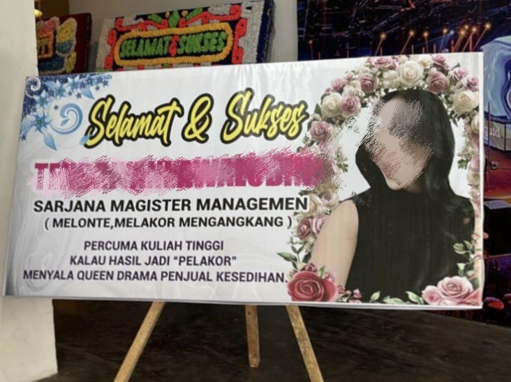 Isteri Terjah Majlis Konvo, Rentap Mortar Board Graduan Yang Jadi Skandal Suami