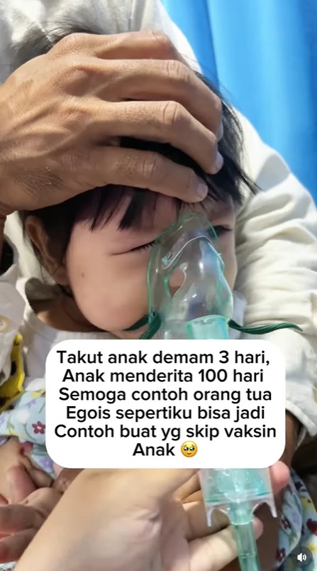 Ibu Menyesal Tolak Vaksin, 2 Anak Kena Batuk Kokol, Badan Susut Terasa Tulang