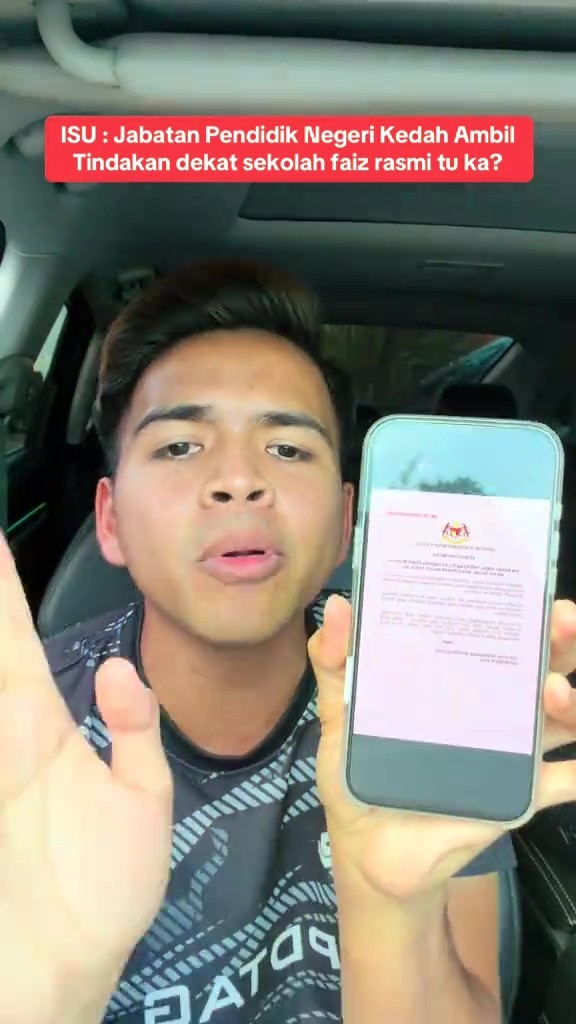 Faiz Nafi JPN Ambil Tindakan Pada Sekolah “Saya Bekas Guru, Mengajar 6 Bulan”