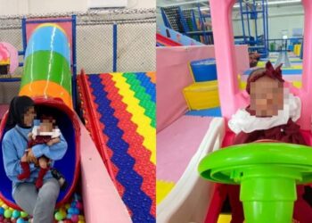 Bayi Genap Usia 1 Bulan, Ibu Bapa Seronok Bawa ‘Mandi Bola’ Di Indoor Playground