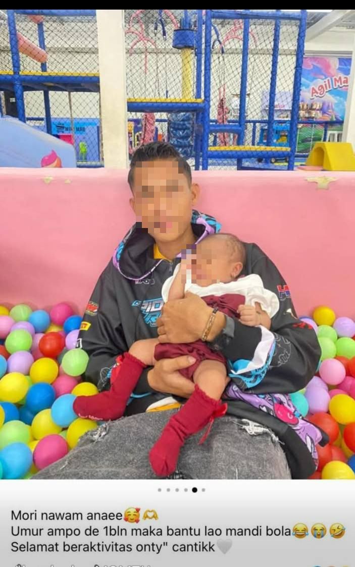 Bayi Genap Usia 1 Bulan, Ibu Bapa Seronok Bawa ‘Mandi Bola’ Di Indoor Playground