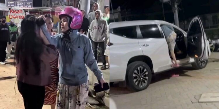 Curang Malam Minggu, Isteri ‘Pelangkung’ Suami Di Kereta, Genggam Rambut Skandal