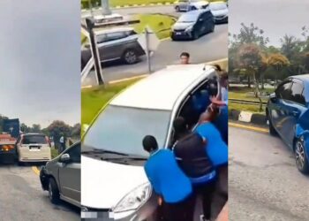 Parkir Di Laluan Kenderaan Berat, Hampir 1 Jam Tak Muncul, Lori ‘Sagat’ Kereta