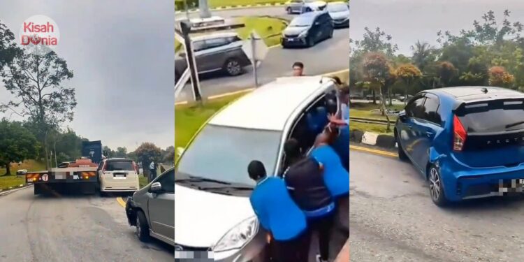 Parkir Di Laluan Kenderaan Berat, Hampir 1 Jam Tak Muncul, Lori ‘Sagat’ Kereta