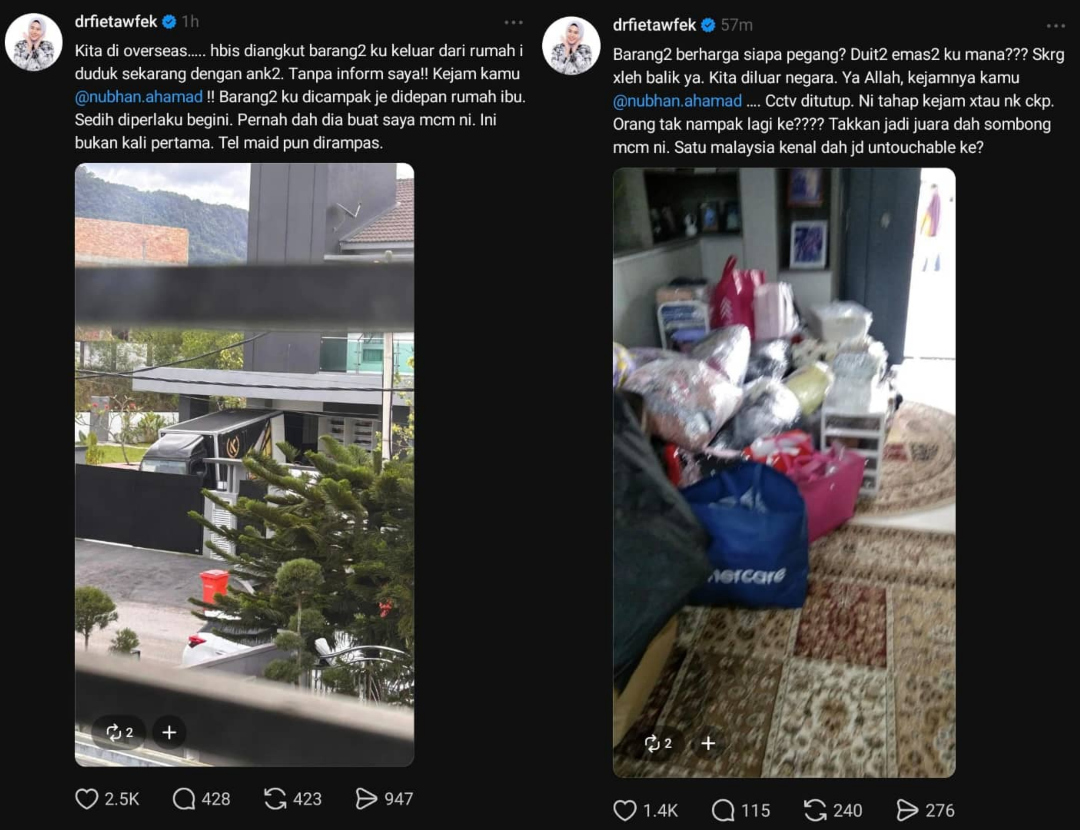 Dr Fie Terkejut Nubhan Keluarkan Barang Miliknya Dari Rumah “Duit, Emasku Mana?”