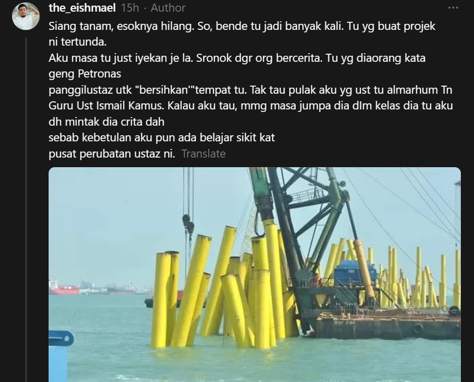 Misteri Pembinaan Pengkalan LNG Sungai Udang, Besi Piling Hilang Berulang Kali