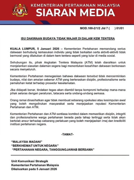 Budaya YEYE Dalam ATM, Pegawai Atasan Buat Parti Liar, Ketuk Duit Askar Bawahan