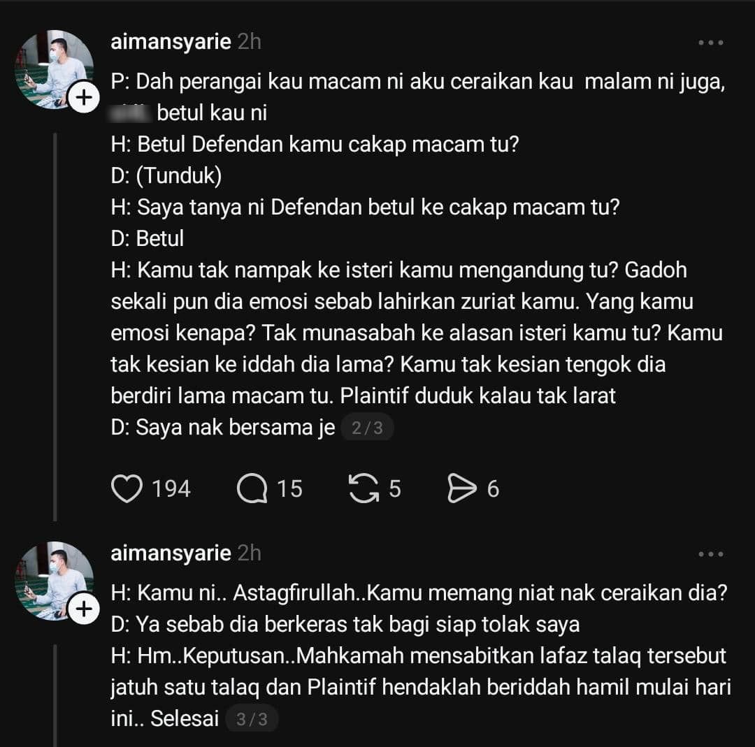 “Dia Kata Susah Mandi, Cangkung” – Suami Talak Isteri Hamil Tolak Ajakan Bersama