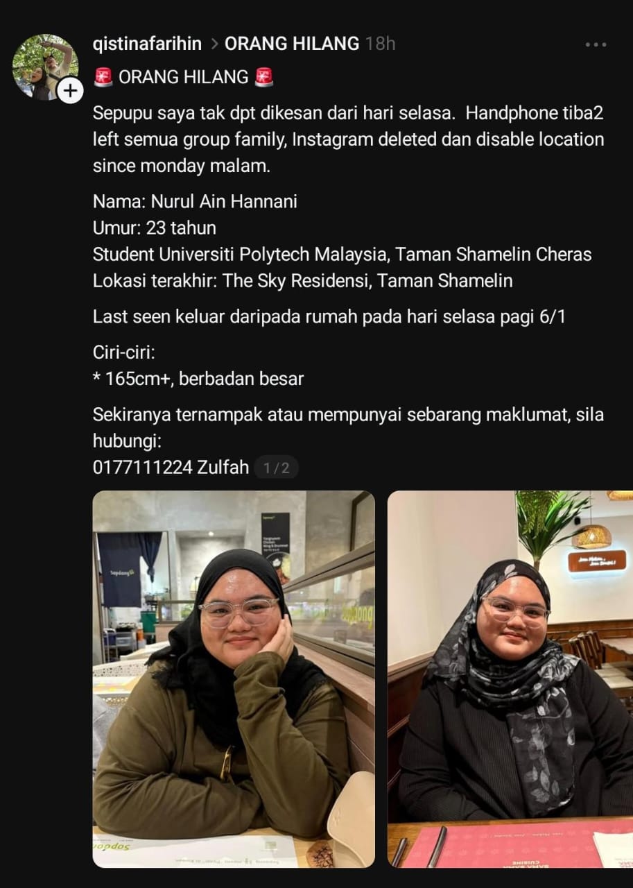 Pelajar Menghilang, Keluar Group WS Keluarga, Turun TBS Namun Tidak Beli Tiket