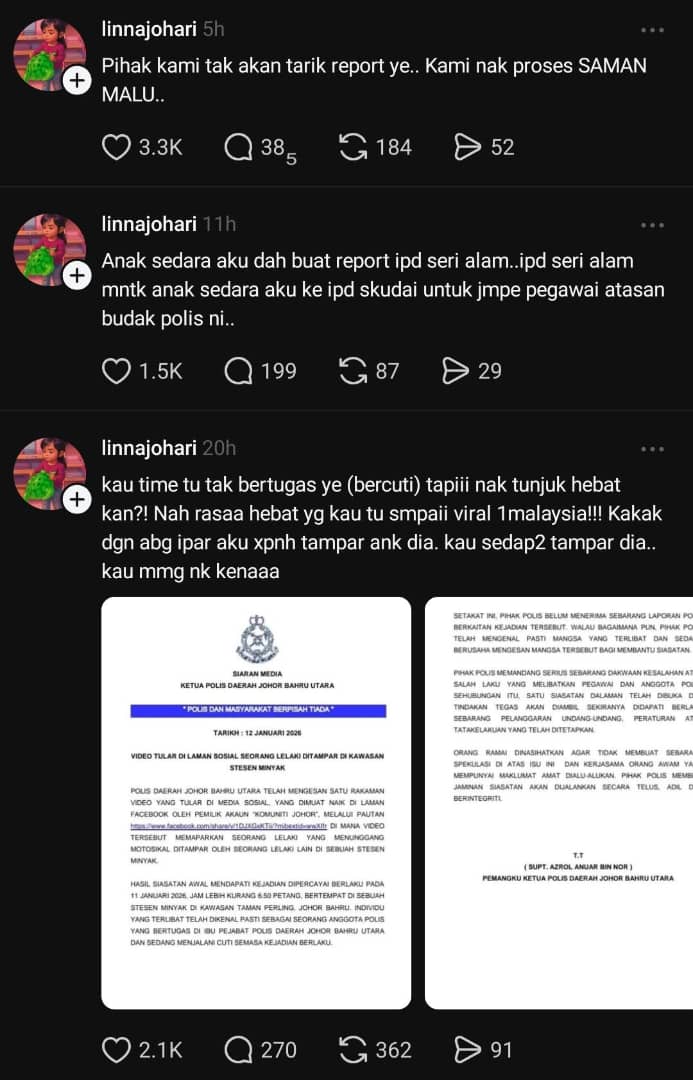 Pemuda Dilempang Kerana Muka Ketat, Keluarga Teruskan Saman Malu Terhadap Polis