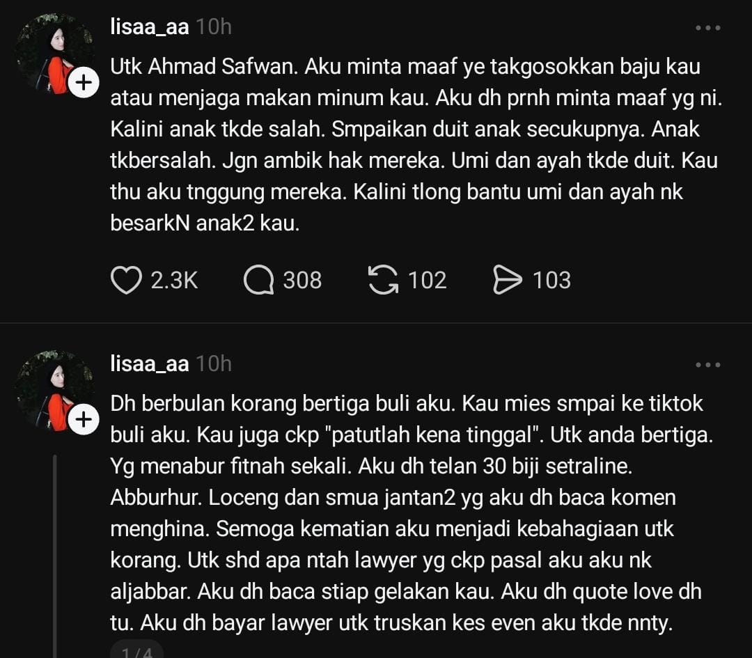 Penat Hadapi Isu Dengan Bekas Suami, Nurin Telan 30 Biji Pil, Kini Di Zon Merah