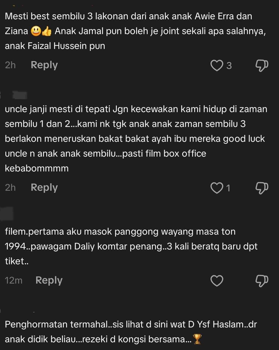 Anak Dato Awie, Erra Fazira & Ziana Zain Muncul Lakonkan Babak Filem ‘Sembilu’