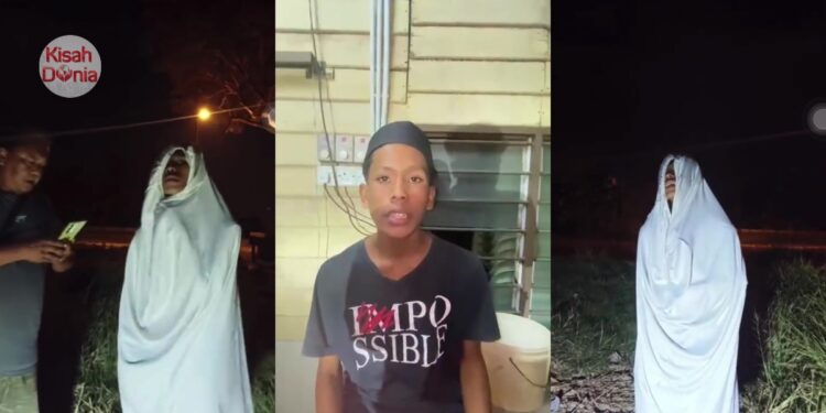 Ditangkap Saat Cuba Larikan Diri, ‘Pocong’ Parit Buntar Buat Permohonan Maaf