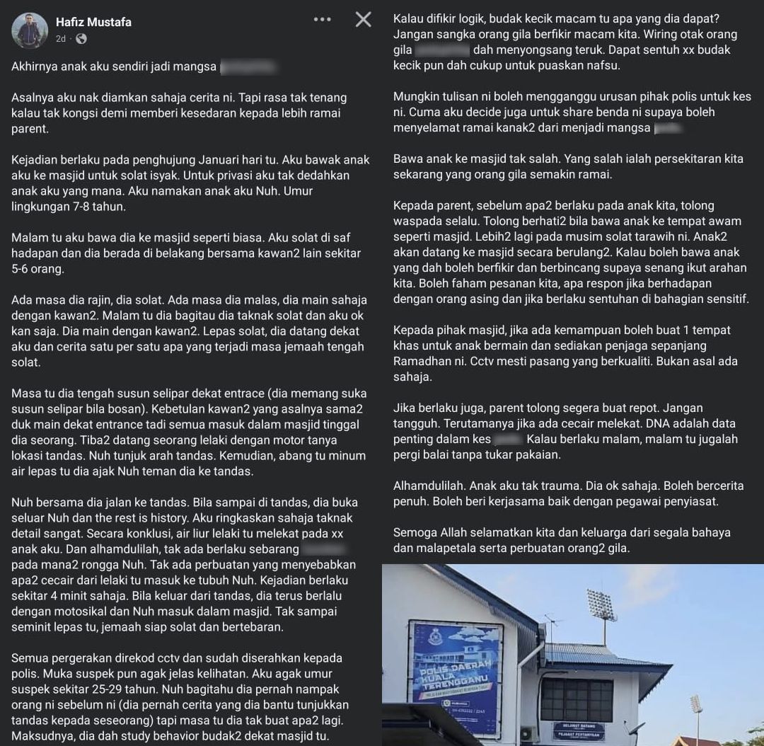 Bapa Solat Berjemaah, Anak Susun Selipar Diminta Teman Ke Tandas, Seluar Dilucut