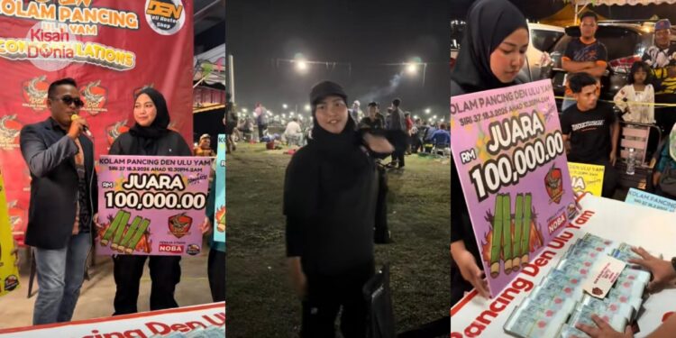 Rezeki Menjelang Syawal, Wanita Menang RM100,000 Dalam Pertandingan Mancing Keli