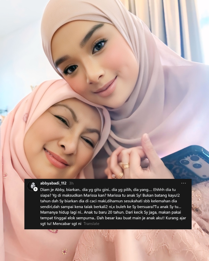 “Kalau Ada Peluang Bersendirian, Jangan Lepaskan”-Pesan Suami Abby Buat Marissa