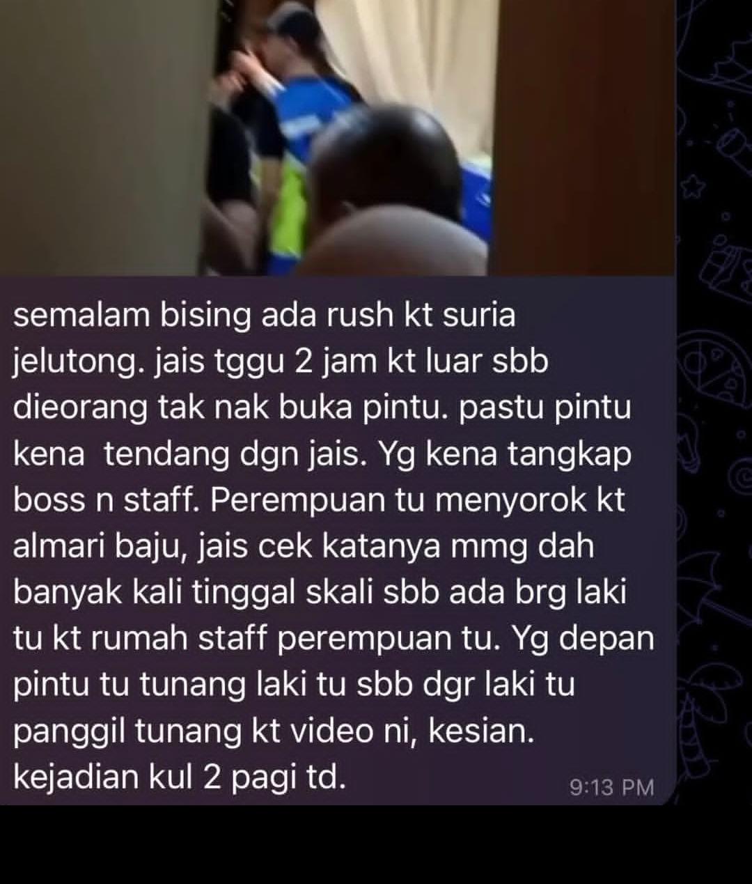 Bos & Staf Wanita Dicekup Oleh JAIS & Cik Tunang, Menyorok Dalam Almari