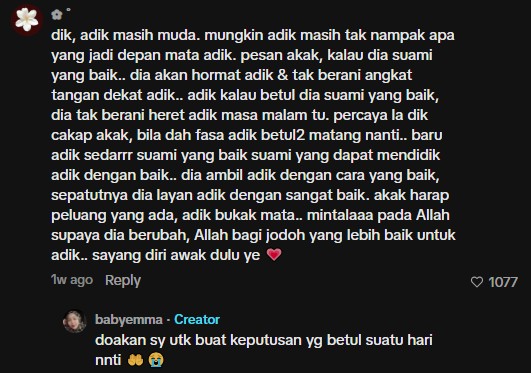 “Sayang Tunggu B Keluar Okey…Jangan Risau, Aku Takkan Pernah Tawar” – ISTERI