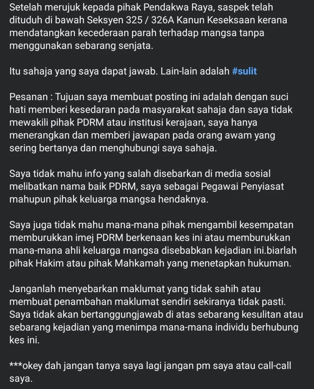 Rosmaini Kebal Undang-Undang? Kenapa Dibebaskan? Polis Penyiasat Tampil Bersuara