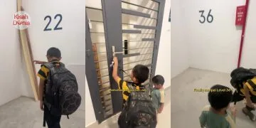 [VIDEO]”Kau Bangun Tidur Kau Buat Hal”-Bapa Terperangkap Anak Bawa lari Tangga