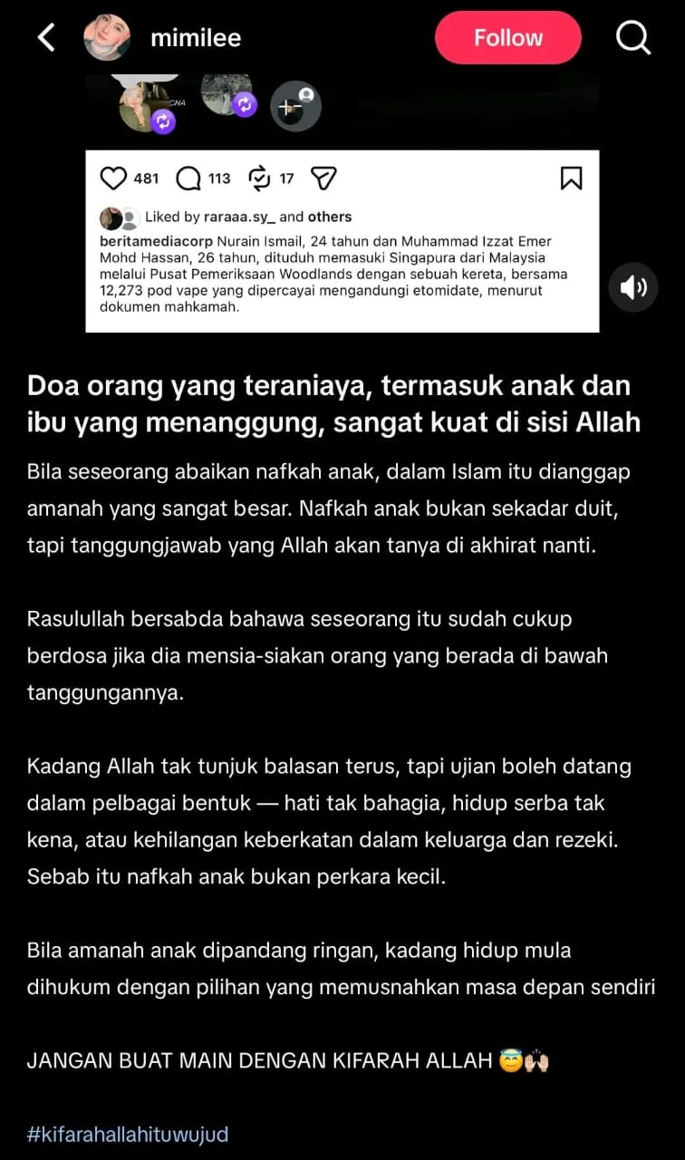 Lelaki Ditahan Seludup 12,273 KPOD Masuk Singapura, Bekas Isteri Anggap Kifarah