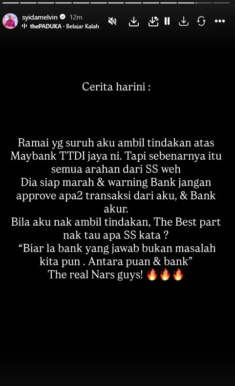 “Dia Siap Marah & Warning Bank Jangan Approve Transaksi Dari Aku” – Syida Melvin