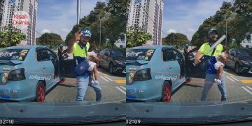 Kesal Pemandu Grab Tak Cukup Duit Kecil, Lelaki Pangku Anak Tolak Kepala Isteri