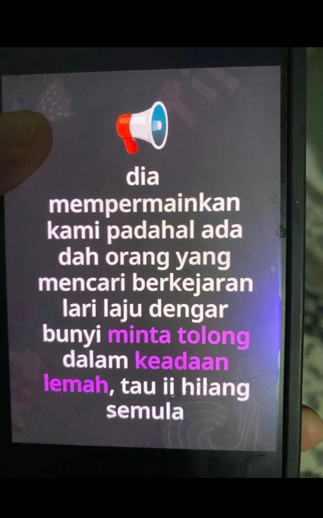“Ini Tempat Aku” Muncul Suara Gelak Misteri Dalam Operasi Pencarian Nur Izzati