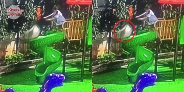Anak Ditolak Dari Gelongsor Berketinggian 1.5 Meter Oleh Budak Autisme