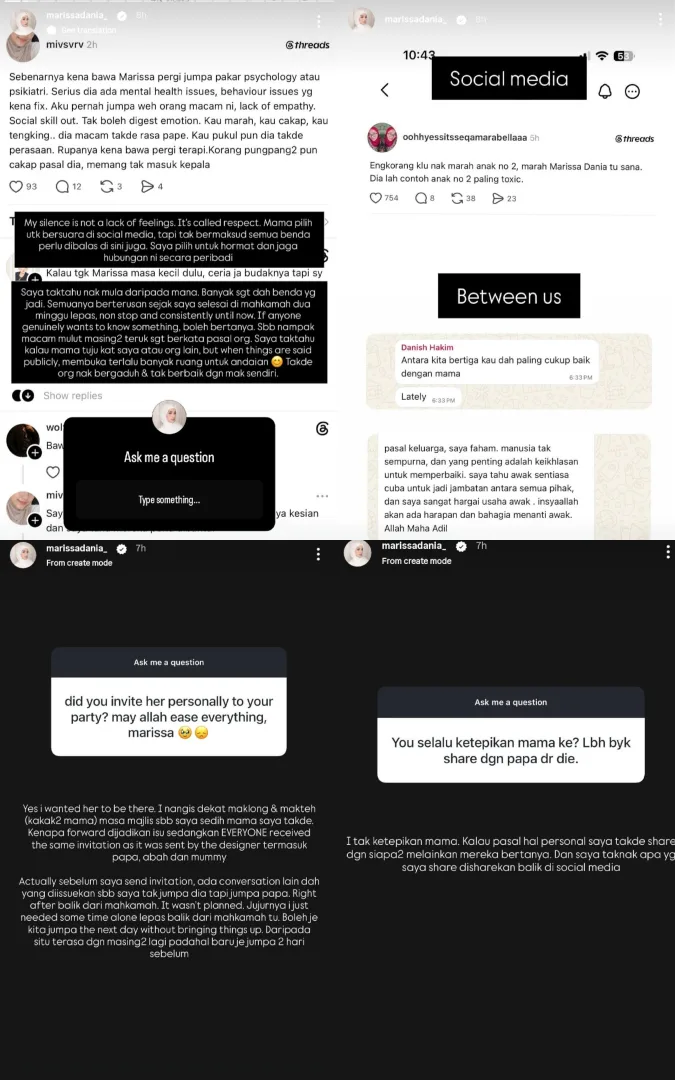“Kenapa Forward Dijadikan Isu Sedangkan Everyone Dapat Jemputan Sama” – Marissa