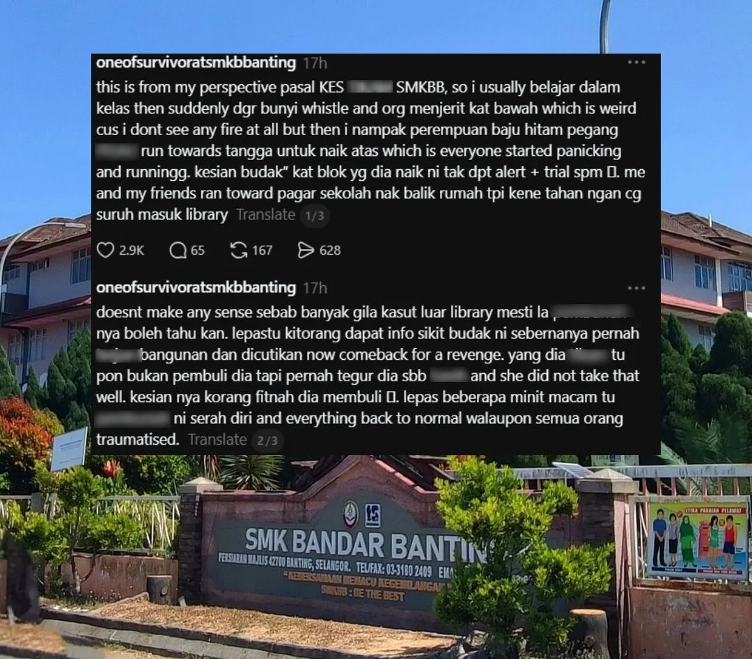 “Saya Sayang Ibu..Saya Tak Layak Dilahirkan” – Nota Milik Suspek Kejadian SMKBB