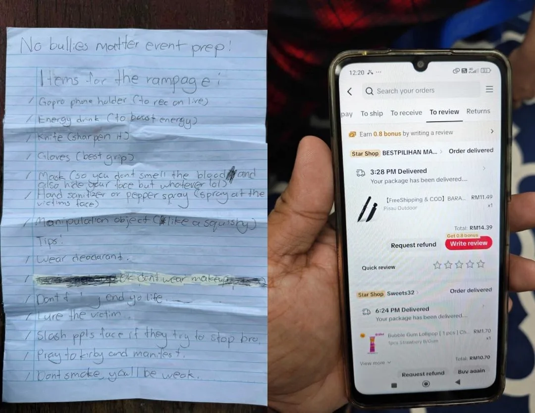 “Saya Sayang Ibu..Saya Tak Layak Dilahirkan” – Nota Milik Suspek Kejadian SMKBB