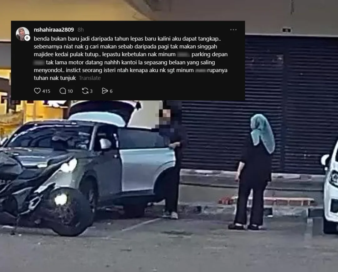 Bomba Gred 29 & Peguam Curang, Naik Motor Berdua, Isteri Ternampak Depan Kafe