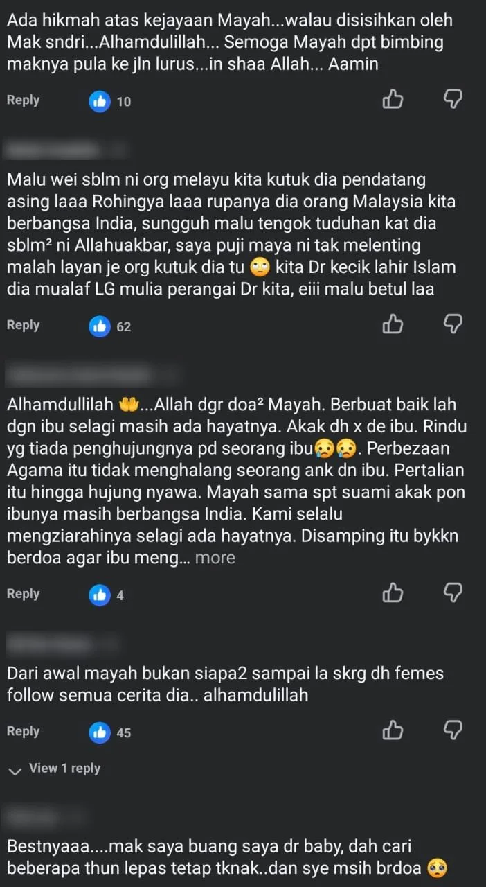 14 Tahun Berpisah, Mayah Panipuri Syukur Diterima Kembali Oleh Ibunya