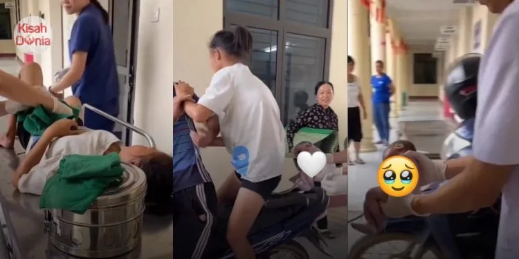 Tak Sempat Masuk Labour Room, Isteri Terberanak Secara Berdiri Atas Motosikal