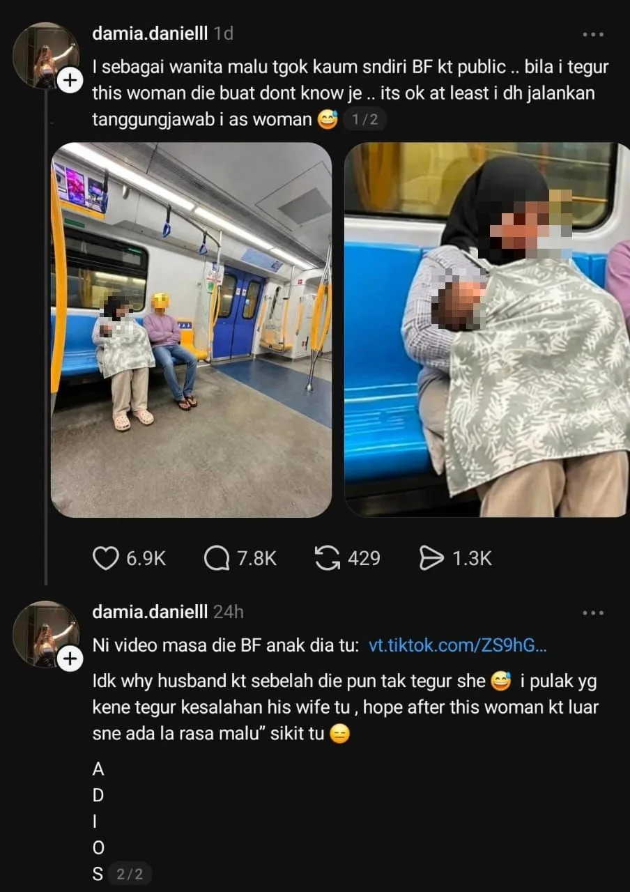 Wanita Demam Ketar Lepas Gambar Breastfeeding Disebarkan, Suami Bakal Fail Saman