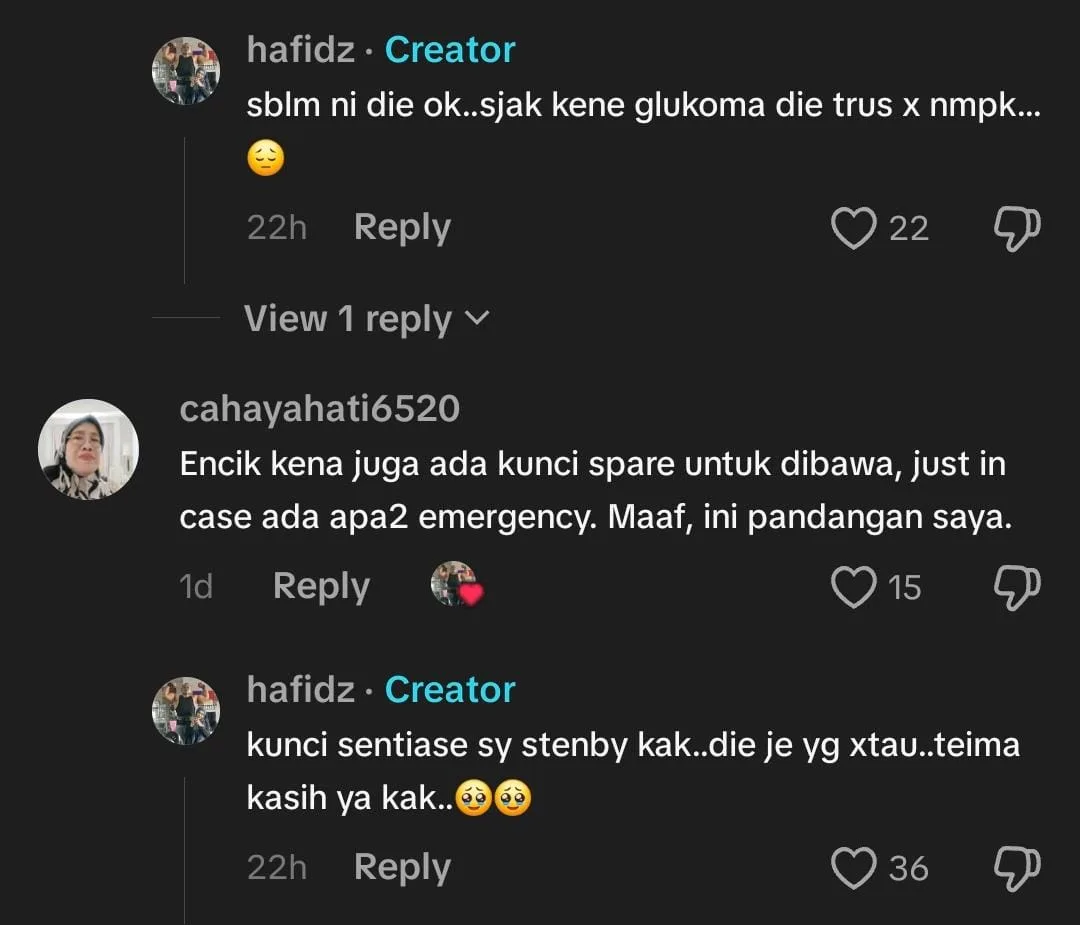Hilang Daya Melihat, Isteri Setia Bukakan Pintu Bila Suami Pergi & Balik Kerja