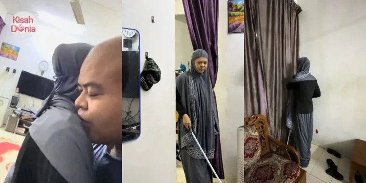 Hilang Daya Melihat, Isteri Setia Bukakan Pintu Bila Suami Pergi & Balik Kerja