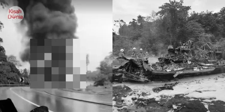 Nahas Lori Tangki Hempap Bezza : Tulang & Cebisan Tubuh Dikeluarkan Satu Persatu