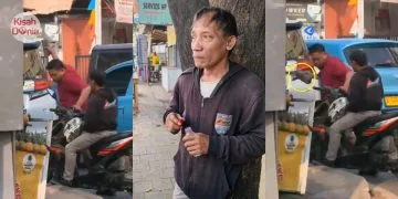 Rider Tak Sengaja Senggol Cermin Sisi, Pemandu Alphard Hempas Batu Ke Motosikal